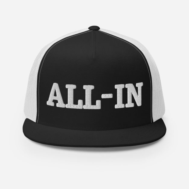 5 panel trucker cap black white front 6370204eaf84b