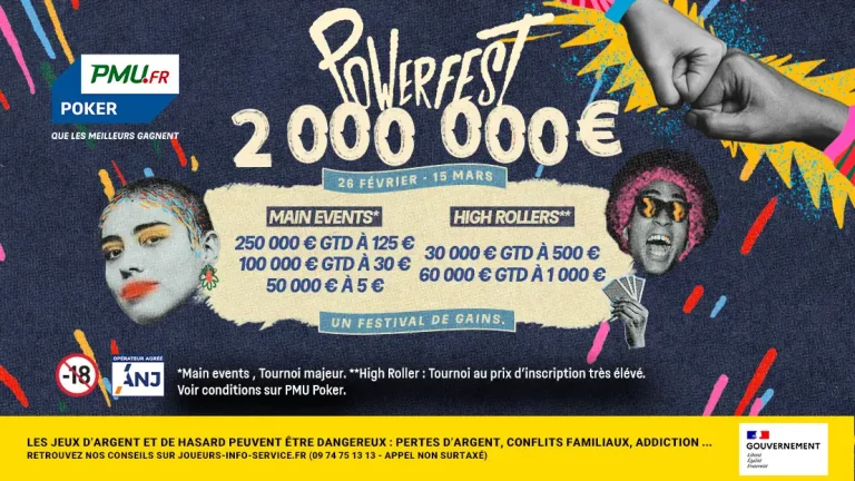 Powerfest Winter 2023: RDV du 26 février au 15 mars pour 2 000 000 € Garantis !