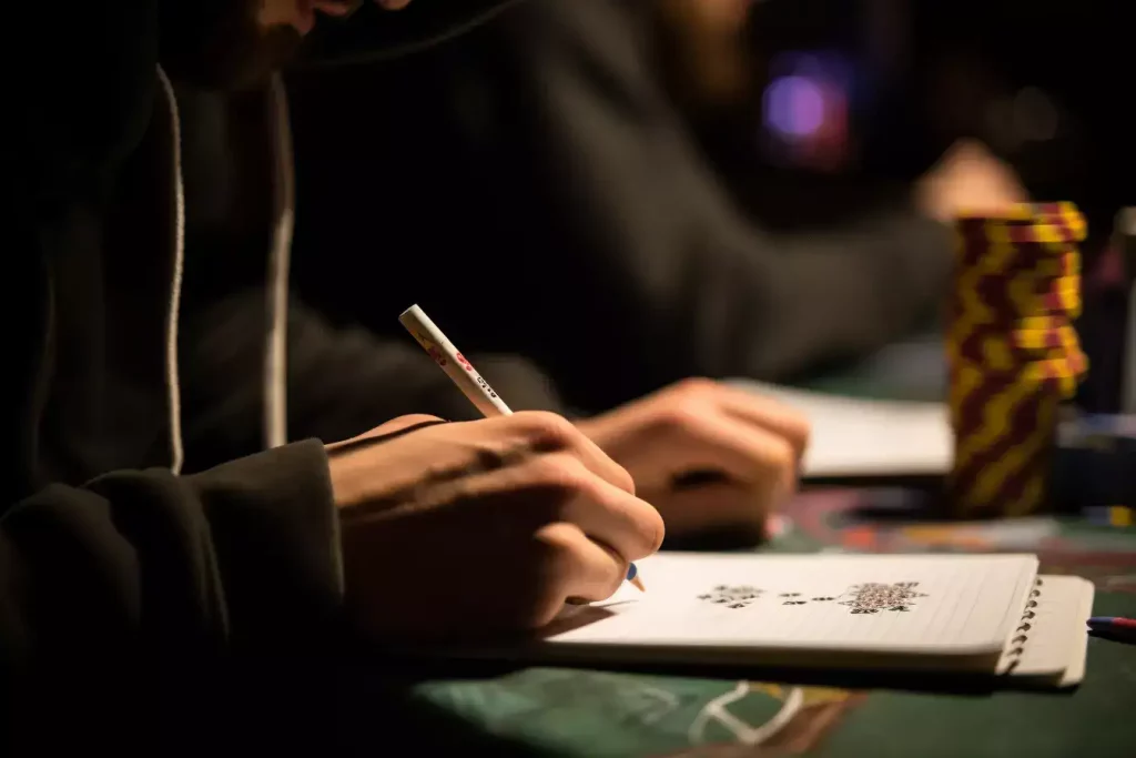 prendre des notes au poker